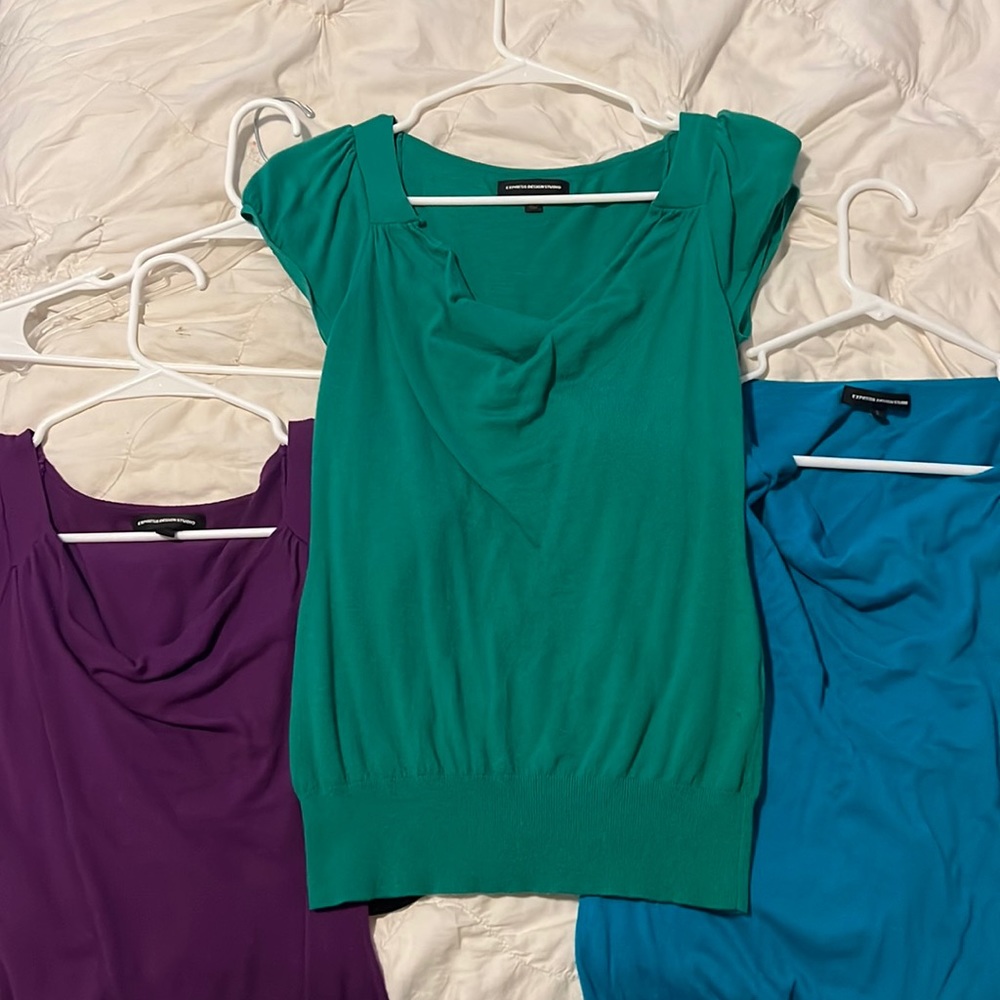 Express design studio fitted knit blouse